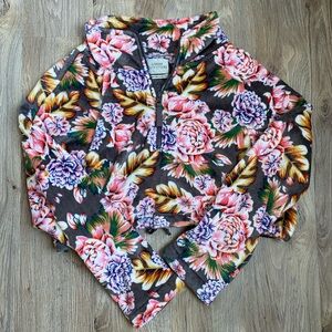 Floral quarter zip